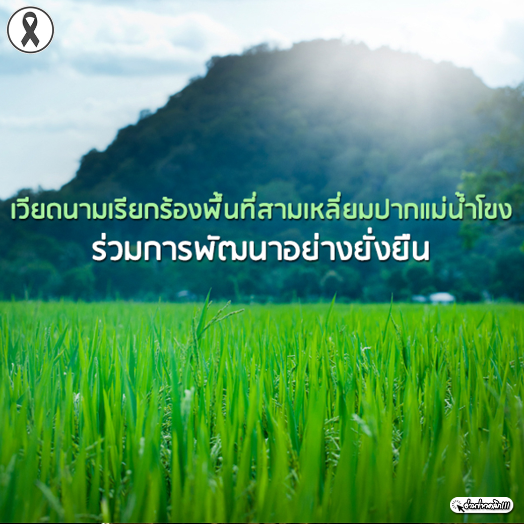 เวียดนามเรียกร้องพื้นที่สามเหลี่ยมปากแม่น้ำโขงร่วมการพัฒนาอย่างยั่งยืน