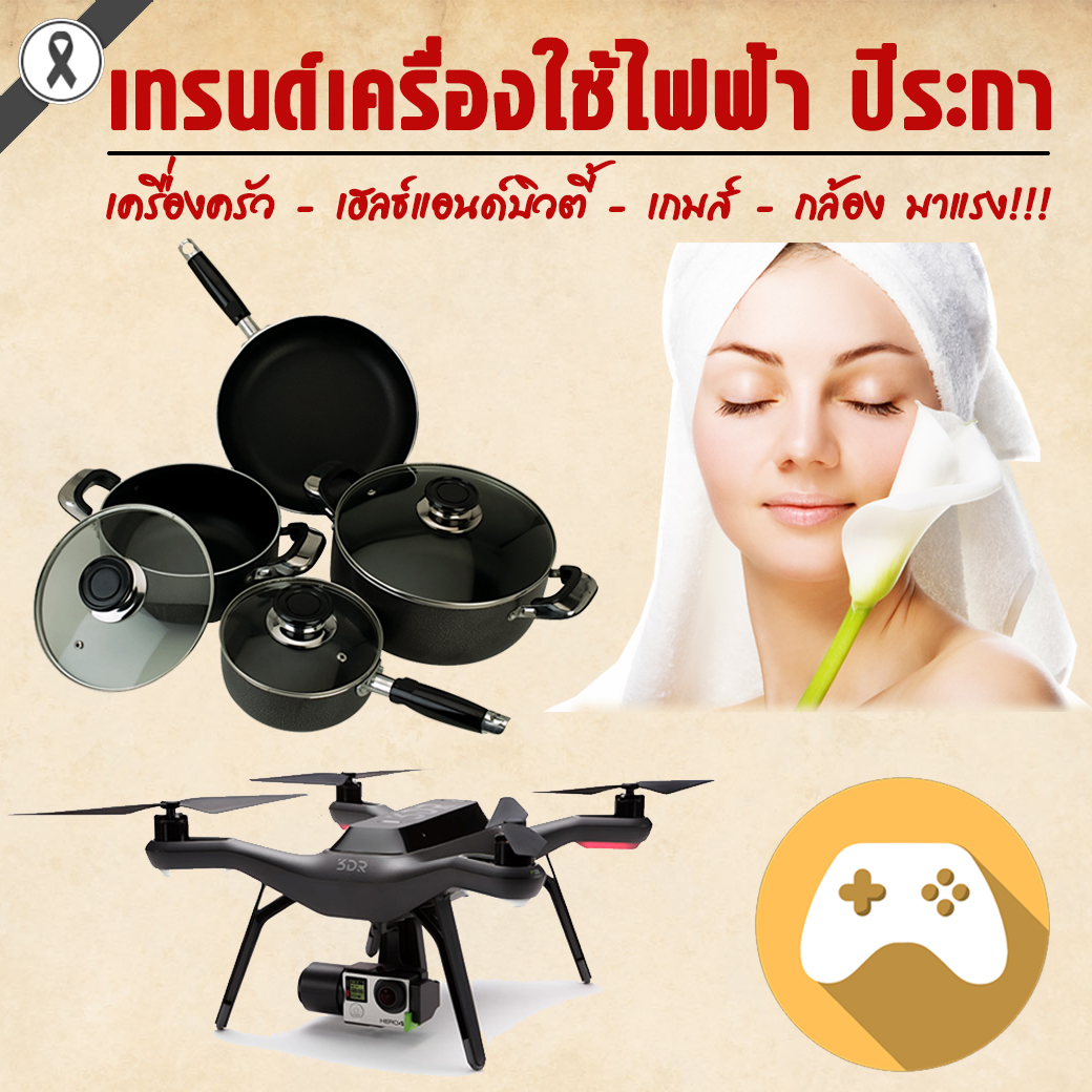 เทรนด์เครื่องใช้ไฟฟ้าปีระกา เครื่องครัว - เฮลธ์แอนด์บิวตี้ - เกมส์ - กล้อง มาแรง!!!