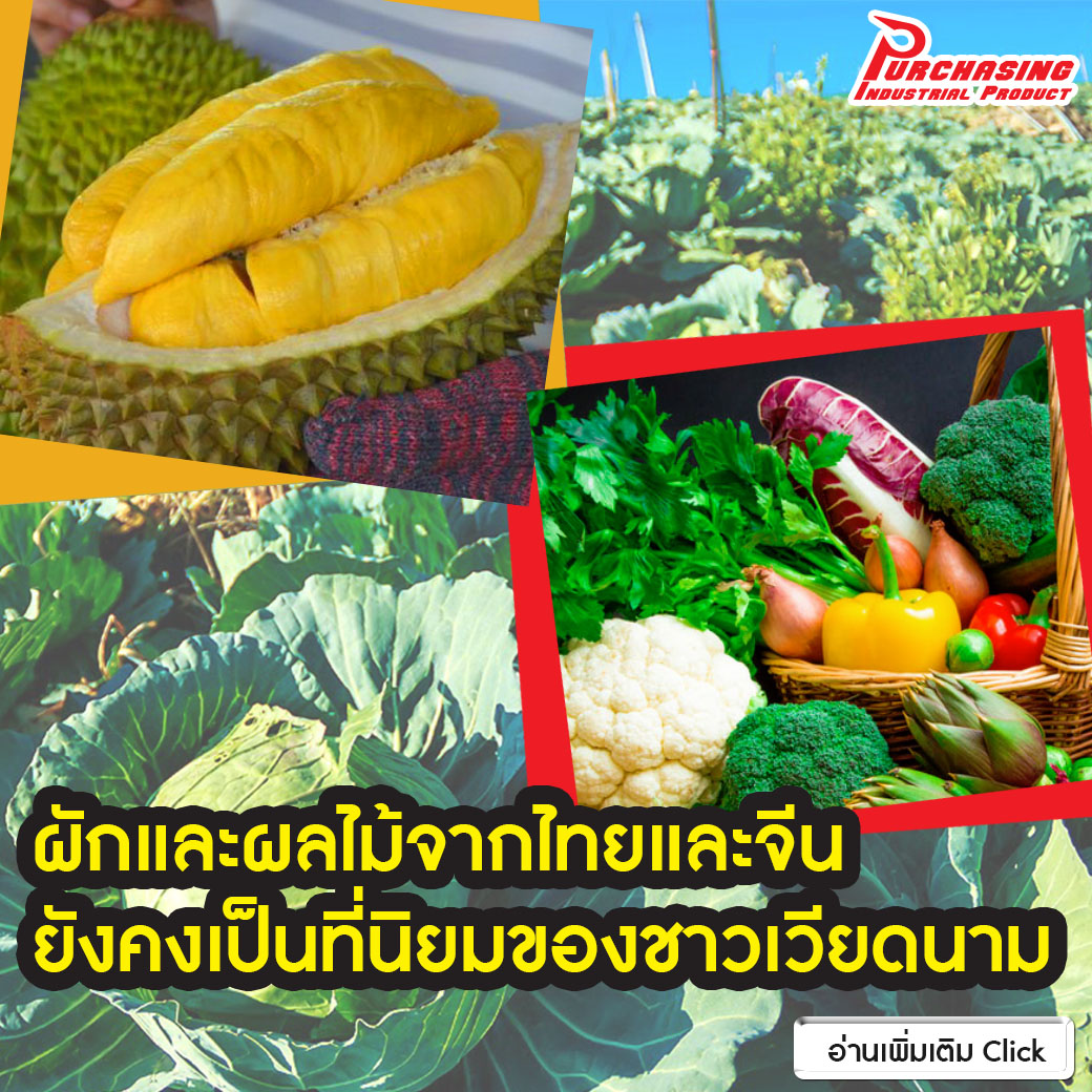 ผักและผลไม้จากไทยและจีนยังคงเป็นที่นิยมของชาวเวียดนาม
