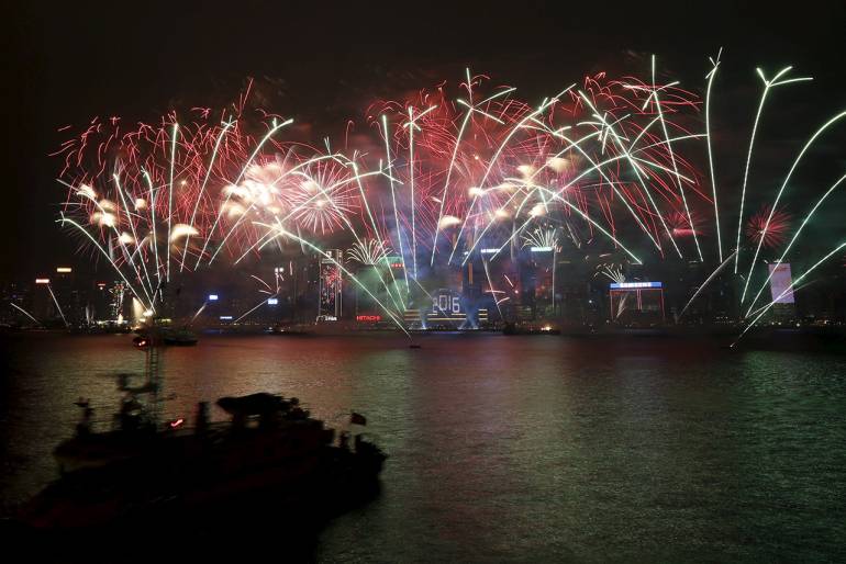 งานแสดงพลุที่ฮ่องกงปีนี้ จัดขึ้นภายใต้ธีม 'ความสนุกและความรัก' (ภาพ: REUTERS)