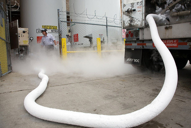 ความปลอดภัยในการทำงานกับไนโตรเจนเหลว (Liquid Nitrogen)